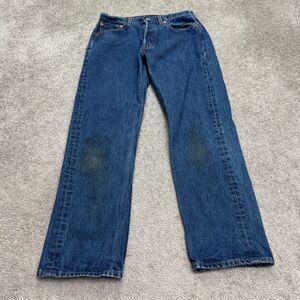 Levi's 501 Vintage Button Fly Denim Jeans Mens 32x30 Blue Straight Leg Cotton